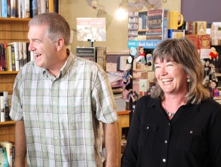 Tom and Marlene England at Curious Iguana, their store in Frederick