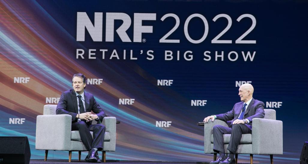 John Furner, CEO of Walmart U.S. and Matthew Shay, NRF President and CEO at Retail's Big Show