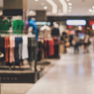 Blurred photo of department store interior